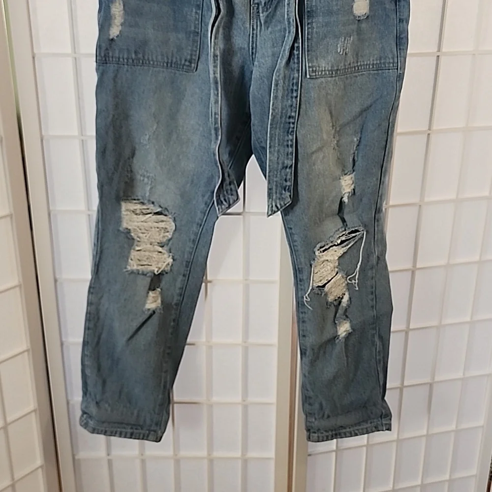 Vervet Los Angeles Cropped Hi-Rise Blue Jeans Size 28 x 27 - Picture 3 of 8